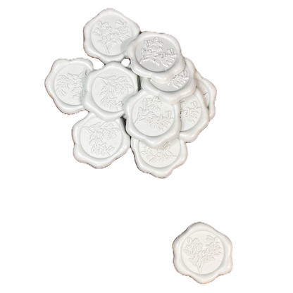 Classic White Wax Seal Stickers 18ct. (Peel & Stick)